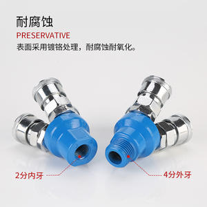 Raccords pneumatiques rapides bidirectionnels et tri-directionnels SMV et SMY, connecteur de pompe à air, raccords de tuyau de compresseur d'air - Product Image 4