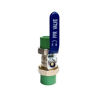 Raccords et vannes PPR directement de l'usine, raccords de plomberie PPR verts, vanne à boisseau sphérique pour système d'alimentation en eau chaude et froide