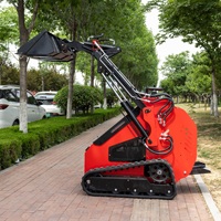 Minicargadora Nueva de Alta Calidad, 500 kg, a Gasolina, Multiusos, con Orugas para Movimiento de Tierras