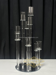 <span class=keywords><strong>Oro</strong></span> argento elegante acrilico candelabro <span class=keywords><strong>portacandele</strong></span> pilastro decorazione matrimonio tavolo centrotavola portatile chiaro <span class=keywords><strong>portacandele</strong></span> - Product Image 5