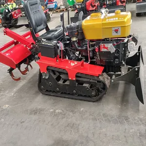 Venda quente na europa e américa fazenda 35hp passeio-on diesel cultivador giratório crawler trator com anexos para venda