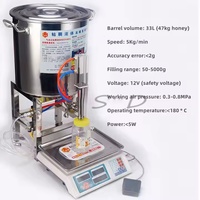 Machine de remplissage pneumatique de liquides visqueux 33L avec balance pour le remplissage de miel, de pâtes et de sauces
