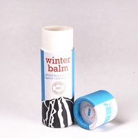 Baume à lèvres cosmétique personnalisé écologique, déodorant ovale, emballage en carton, tube en papier push up de 75 Ml