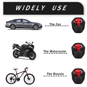 Bouchons de valve de roue de voiture en forme de crâne, universels, en alliage d'aluminium, étanches à l'air et anti-poussière, pour voitures, camions, vélos - Product Image 3