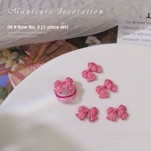 Set de Dijes 3D para <span class=keywords><strong>Uñas</strong></span> con Corazón y Lazo <span class=keywords><strong>Rosa</strong></span> Pastel, Adornos de Estilo Kawaii para Diseños de <span class=keywords><strong>Uñas</strong></span> Modernos - Product Image 4
