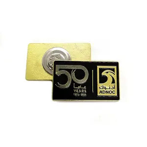Voorraad Fabriek Prijs 2021 Vae 50th Nationale Dag Pin Met Adnoc Logo Emaille Magnetische Pin