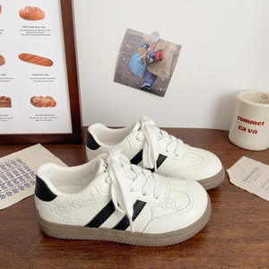 Lindo KT Cat bordado Dexun mujeres Fitness caminar zapatos versátiles zapatillas blancas para primavera otoño estilo coreano Chic - Product Image 4