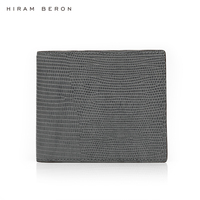 Nouveau véritable livraison directe OEM gris italien hommes en cuir véritable Rfid bloc portefeuille porte-carte