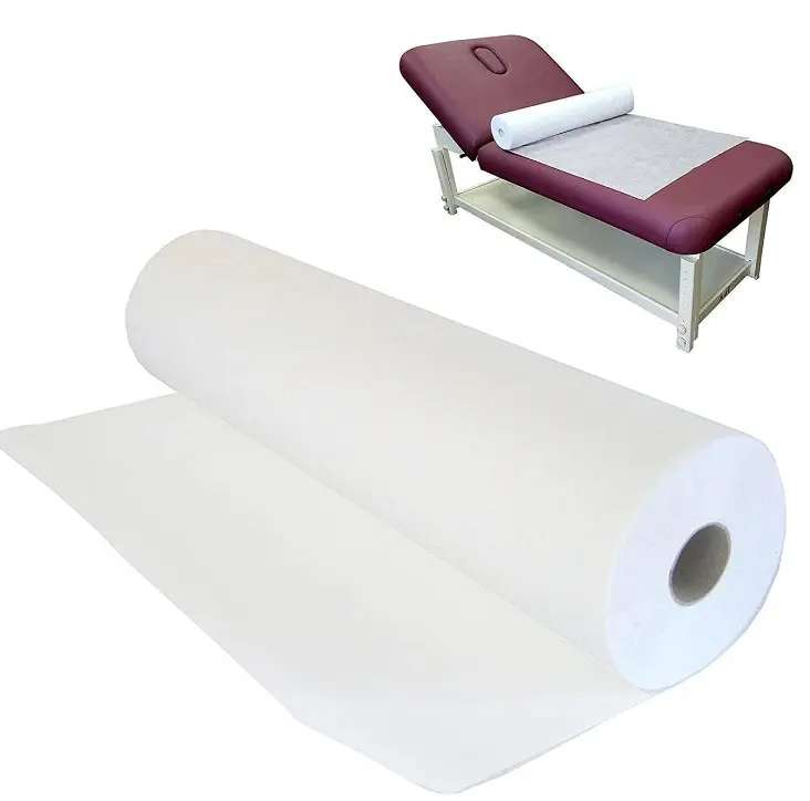 Rouleau de lit non tissé 30gsm blanc 100% PP spunbond pour spa de massage