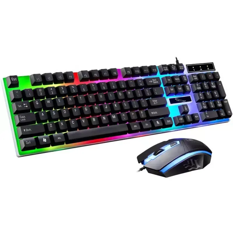 2022 lower Factory Price g21b LED light Gaming keyboard and Mouse Combos