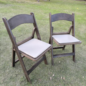 Venta al por mayor jardín madera de nogal grano playa boda evento Fiesta Wimbledon blanco madera resina silla plegable para Decoración - Product Image 3