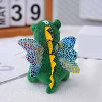 Petit Dragon Volant En Peluche Porte-clés Mignon Dinosaure En Peluche Poupée Doux En Peluche Jouet Pendentif Sac À Dos Porte-clés De Voiture