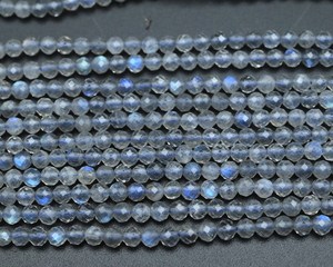 Cuentas Redondas Facetadas de Labradorita Natural de 2mm, 3mm y 4mm, Cuentas Sueltas para la Fabricación de Joyería al por Mayor - Product Image 1