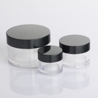Pots d'emballage cosmétique en plastique transparents de 5ml 4oz 6oz 8oz avec couvercle blanc pour crème d'oeil de lotion de soin de peau et crème de corps