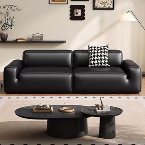 أريكة جلدية حديثة بتصميم فاخر بسعر الجملة أريكة داخلية لغرفة المعيشة والشقق الصغيرة - Product Image 5