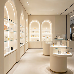 <span class=keywords><strong>Vitrine</strong></span> d'angle incurvée en verre, <span class=keywords><strong>vitrine</strong></span> haute pour magasin de détail - Product Image 3