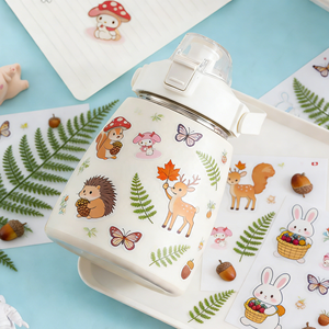 <span class=keywords><strong>Adesivi</strong></span> di Carta con Cartoni Animati per Bambini, Animali Selvatici, Faccine, Stelle, Natale, Compleanno - Product Image 6