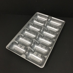 Barquette alimentaire jetable en plastique PET écologique pour huîtres avec 12 compartiments, marque ECODE - Product Image 3