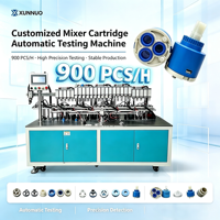 Machine de test de pression et de fuites d'eau pour cartouches de robinets mélangeurs automatiques contrôlées par PLC, robuste, avec garantie d'un an