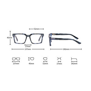 Montures <span class=keywords><strong>de</strong></span> lunettes optiques anti-lumière bleue TR90, verres correcteurs, collection 2026, mode masculine, logo personnalisé, forme carrée - Product Image 6