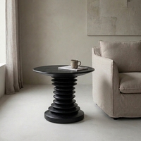 Meja Sudut Kayu Solid Modern Bertumpuk Bertingkat untuk Ruang Tamu, Furnitur Tahan Lama
