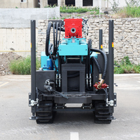 Foreuse de puits d'eau portable de qualité industrielle à moteur diesel avec pompe hydraulique pour forage de 300 m de profondeur