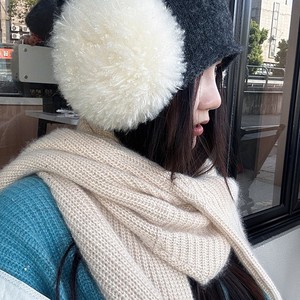 Paraorecchie Invernali alla Moda in Vera Pelliccia di <span class=keywords><strong>Agnello</strong></span> Naturale, Paraorecchie in Pelliccia Riccia di <span class=keywords><strong>Agnello</strong></span> con Doppio Lato in Pelliccia, Copriorecchie Pieghevoli e Caldi - Product Image 5