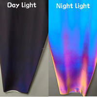 Tissu Réfléchissant Arc-en-ciel Lumineux Bleu Haute Visibilité en Spandex Extensible 4 Directions, Certifié EN20471, Épaisseur 0,5 mm, en Stock Usine