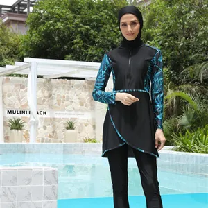 Động lực lượng chất lượng cao dài tay áo 3 pcs burkini Thổ Nhĩ Kỳ thể thao hồi giáo khiêm tốn Áo Tắm hồi giáo đồ bơi khiêm tốn dành cho phụ nữ