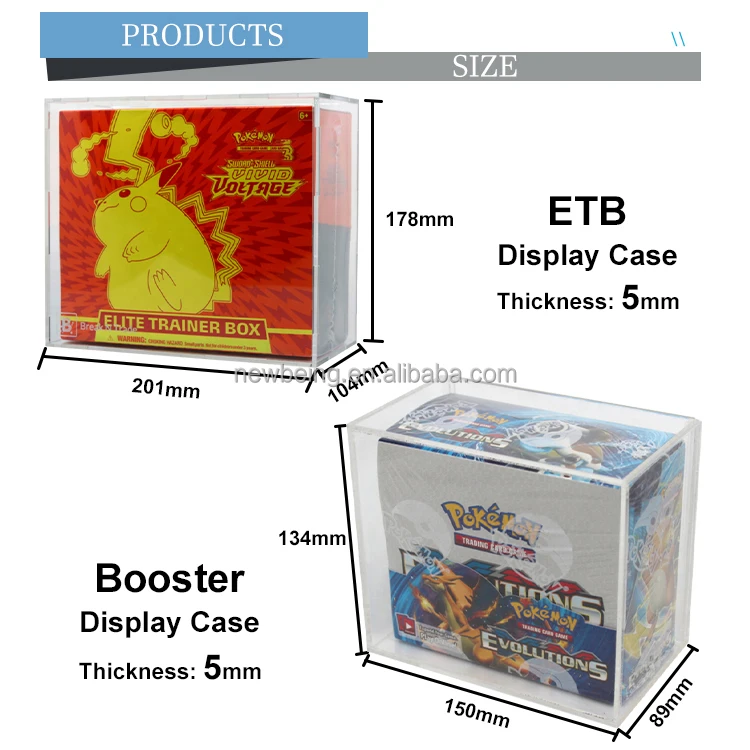 Acrylic Pokemon Elite Trainer Box Display Case - Waterproof Protection for TCG Booster Boxes and Trading Card Storage. Acrylic Pokemon Elite Trainer Box Display Case - Waterproof Protection for TCG Booster Boxes and Trading Card Storage.