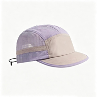 Casquette de baseball décontractée à 5 panneaux en maille color block, séchage rapide, ajustable, style streetwear pour hommes et femmes, fournisseur de chapeaux