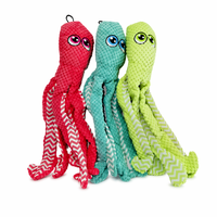 Jouet pour chien en peluche en forme de pieuvre, jouet à mâcher durable, jouet interactif pour animaux de compagnie, pour chiens de petite et moyenne taille