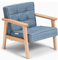 Fauteuil moderne en bois massif, écologique, avec rembourrage en éponge carrée, confortable, pour salon, canapé pour bébé
