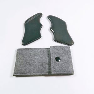 HY Bonne Qualité Bois Thérapie <span class=keywords><strong>Shua</strong></span> Rose Quartz <span class=keywords><strong>Gua</strong></span> Sha Ensemble Véritable Jade Bian Pierre GuaSha - Product Image 4