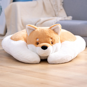 Yumuşak ayı köpek corgi <span class=keywords><strong>husky</strong></span> peluş dolması kat mat peluş yavru köpek bebek oyun koltuk minderi çocuk odası hayvan rahat oyun yer minderi - Product Image 2