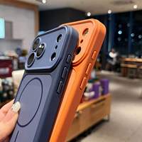 Coque magnétique mate premium pour iPhone 15 Plus avec protection d'objectif, en PC et TPU, anti-chute, pour iPhone 17 Pro Max