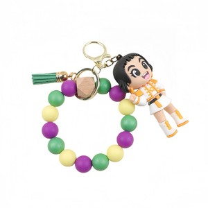 Portachiavi in silicone con perline a tema Ragazze Cacciatrici, ciondolo per borsa a forma di cartone animato, piccolo pendente per anime, regalo collana - Product Image 6