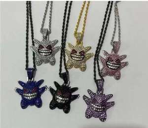 6 estilos <span class=keywords><strong>de</strong></span> alta calidad videojuego POKE Zircons collar <span class=keywords><strong>de</strong></span> Metal <span class=keywords><strong>cadena</strong></span> para Hiphop hombres dibujos animados <span class=keywords><strong>Gengar</strong></span> colgante collar <span class=keywords><strong>de</strong></span> diamantes mujeres - Product Image 2