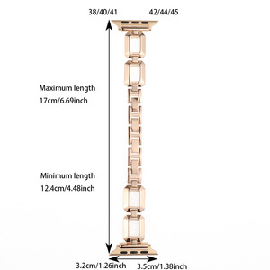 Pour <span class=keywords><strong>Apple</strong></span> <span class=keywords><strong>Watch</strong></span> Series 10 9 8 <span class=keywords><strong>7</strong></span> Bracelet en <span class=keywords><strong>acier</strong></span> <span class=keywords><strong>inoxydable</strong></span> en métal 46mm <span class=keywords><strong>45mm</strong></span> 40mm 44mm 38mm 42mm pour IWatch Fashion Wrist Band Bracelet - Product Image 2