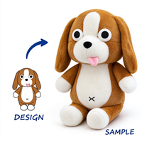 Services OEM/ODM : Jouets en peluche personnalisés avec tissu ultra-doux, adorables peluches de chiens, cadeaux de fêtes personnalisés, vente en gros