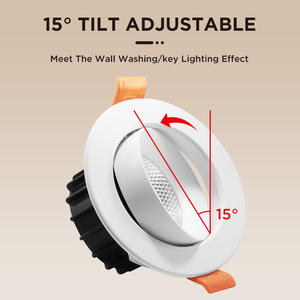 3 pollici 4 pollici 5CCT <span class=keywords><strong>Gimbal</strong></span> <span class=keywords><strong>Downlight</strong></span> regolabile plafoniera 0-10V Triac <span class=keywords><strong>Led</strong></span> girevole <span class=keywords><strong>Downlight</strong></span> - Product Image 3
