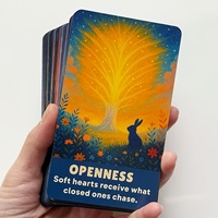 Cartes Oracle Anglaises Xinke en Gros, Jeu de 80 Cartes, Boîte, Papier 350g, 7x12cm, Portable, Guidance Spirituel, OEM, Écologique, Bords Arrondis