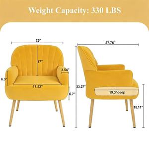Velvet Accent <b>Chair</b> Modern Upholstered Living Room <b>Chair</b> Single Sofa Armchair <b>Comfy</b> Barrel <b>Chair</b> - Product Image 5