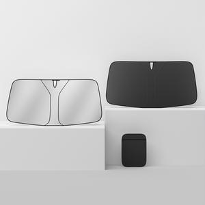 Pare-soleil de voiture transfrontalier argenté pour pare-brise, isolation thermique, protection solaire pour vitre avant avec ventouse - Product Image 5