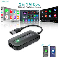 Ottocast Portable CarPlay & Android Auto Adapter Dongle 2+16G RAM/ROM Bluetooth 5.4 Garansi 1 Tahun untuk Pemutar Media Mobil Universal