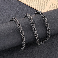 Serpent noir pâte frite torsades chaîne hommes coloré avancé polyvalent collier chaîne mode nouveau collier bijoux