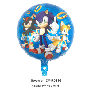 Sonic <span class=keywords><strong>el</strong></span> Hedgehog globos de papel de aluminio niños superhéroe juego de Sega Fans Anime tema Fiesta <span class=keywords><strong>Feliz</strong></span> cumpleaños decoración - Product Image 6