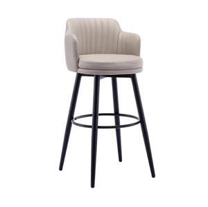 <span class=keywords><strong>Tabouret</strong></span> <span class=keywords><strong>de</strong></span> <span class=keywords><strong>bar</strong></span> en cuir avec pieds en métal pour cuisine, café, maison, chaises <span class=keywords><strong>de</strong></span> salle à manger modernes, mobilier commercial - Product Image 5