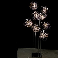 Lampu meja dekorasi lorong upacara pernikahan, lampu alas Led bunga Lotus