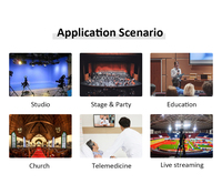 Mini controlador mezclador de video con 4 canales para cámara PTZ Transmisión en vivo Conmutador de audio profesional PTZ